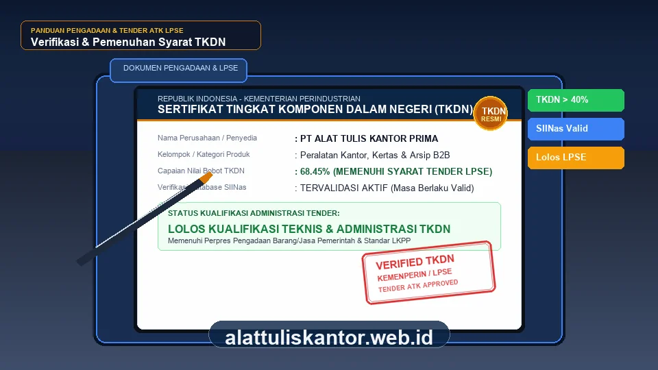 Cara Memenuhi Syarat TKDN agar Tidak Gagal Kualifikasi Tender ATK
