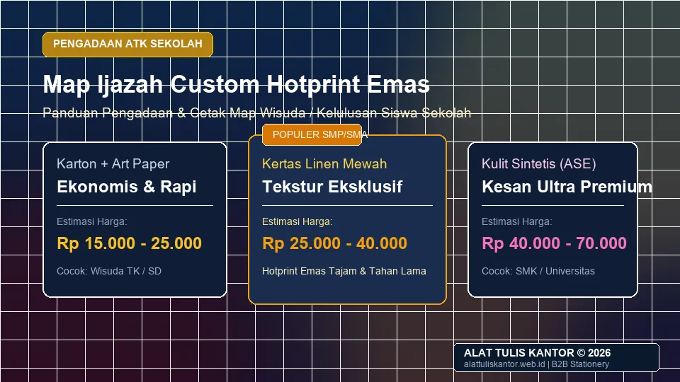 Cetak Map Ijazah Sekolah Custom Hotprint Emas: Panduan Pengadaan