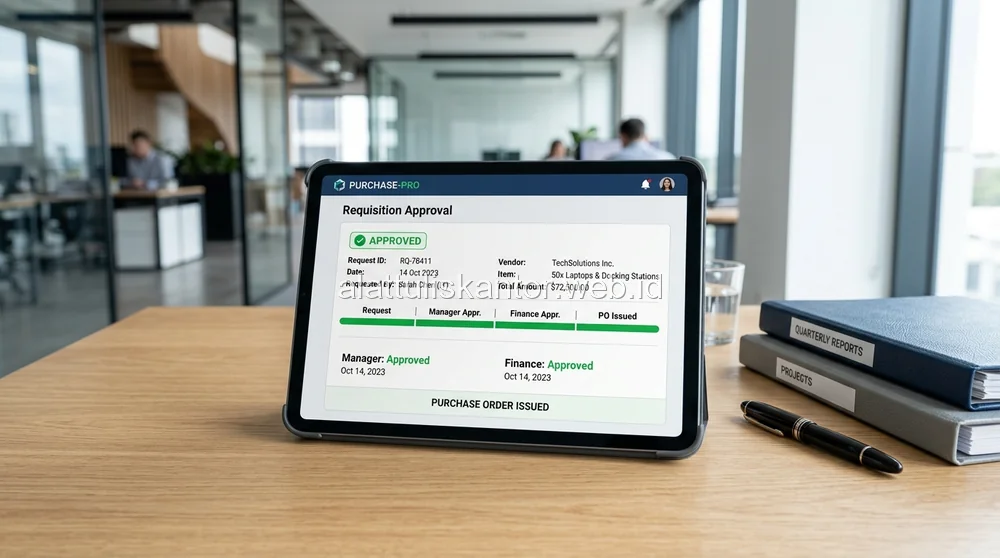 Ilustrasi Approval Digital di E-Procurement ATK